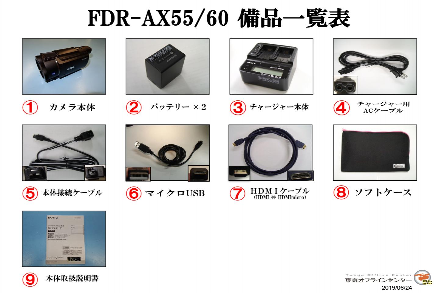 SONY FDR-AX60｜撮影機材レンタルからEDIT・MA作業まで24時間安心