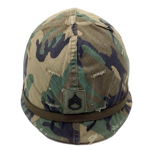 アメリカ軍 ヘルメット 推定ベトナム戦争 二等軍曹ワッペン有 放出品