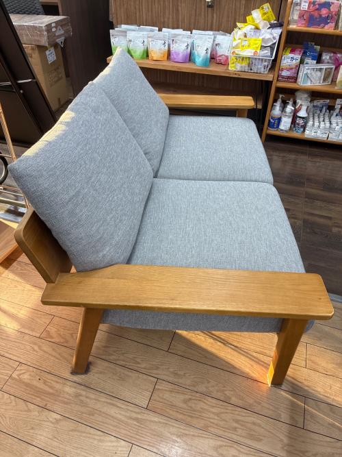 UNICO (ウニコ) 2人掛けソファー ナチュラル×グレー KIRP covering