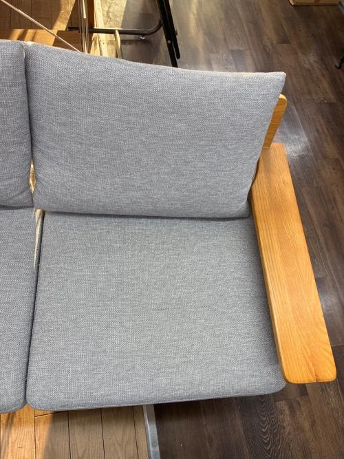 UNICO (ウニコ) 2人掛けソファー ナチュラル×グレー KIRP covering