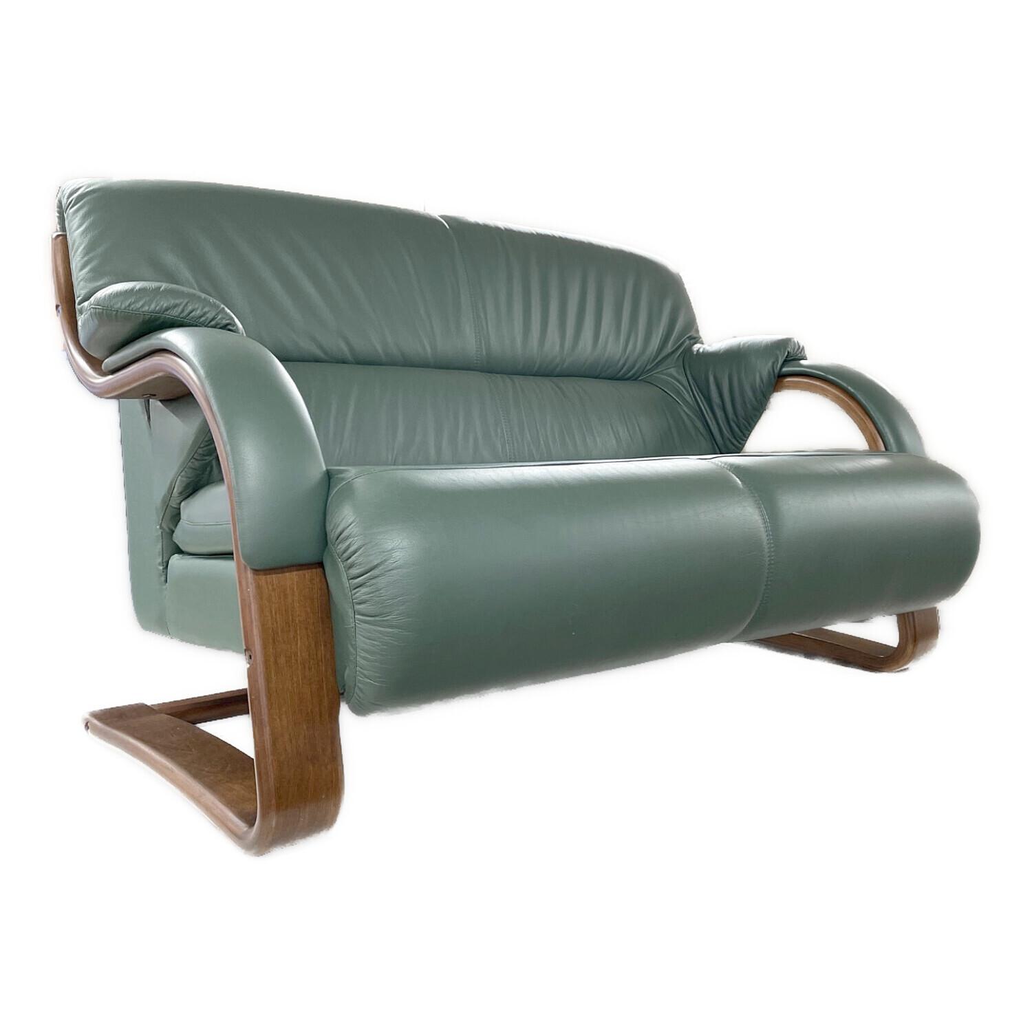 極上美品チェスターフィールドソファ希少 ベンチタイプ イギリス 牛革