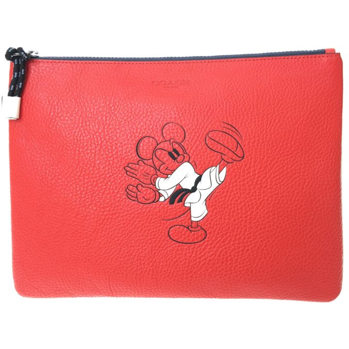 COACH コーチ ディズニー コラボ クラッチバッグ C2060 3209 レッド
