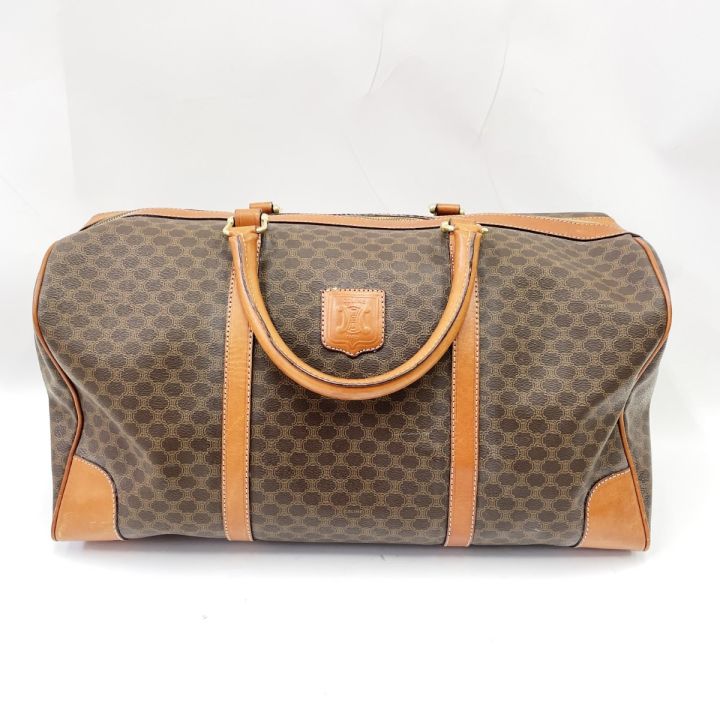 CELINE セリーヌ ボストンバッグ JMB12 マカダム柄 ブラウン - 中古