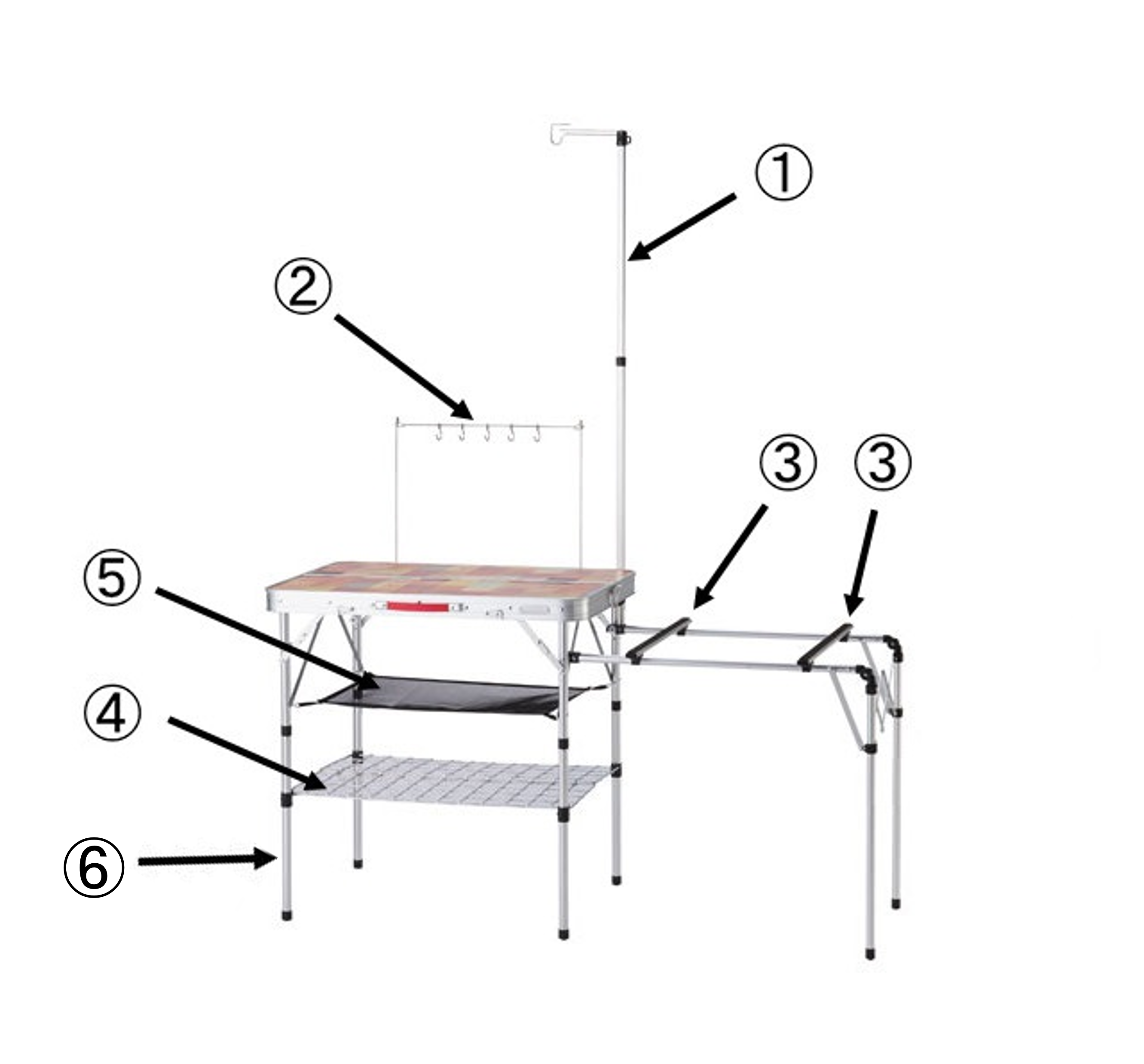オールインワンキッチンテーブル用レッグフレームの通販｜キャンプ用品