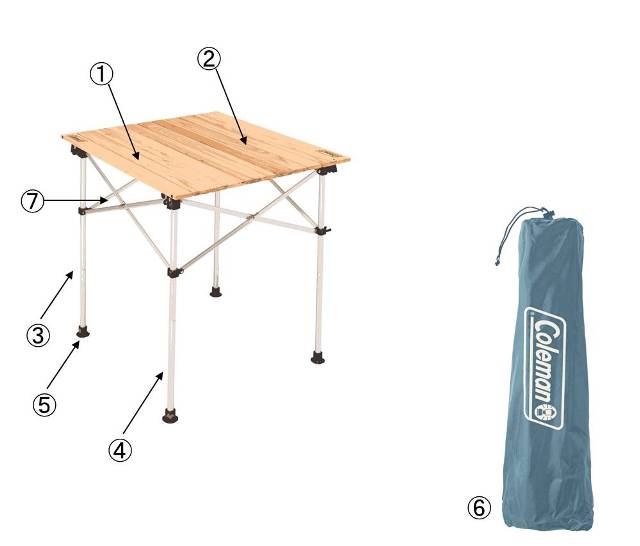 ナチュラルウッド ロールテーブル/65用天板1セットの通販｜キャンプ