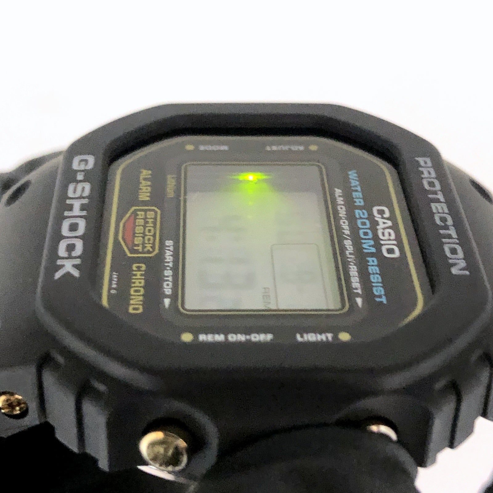 DW-5600C-9V 海外スピード レストア品 ゴールドVer. グリーン豆球 – G