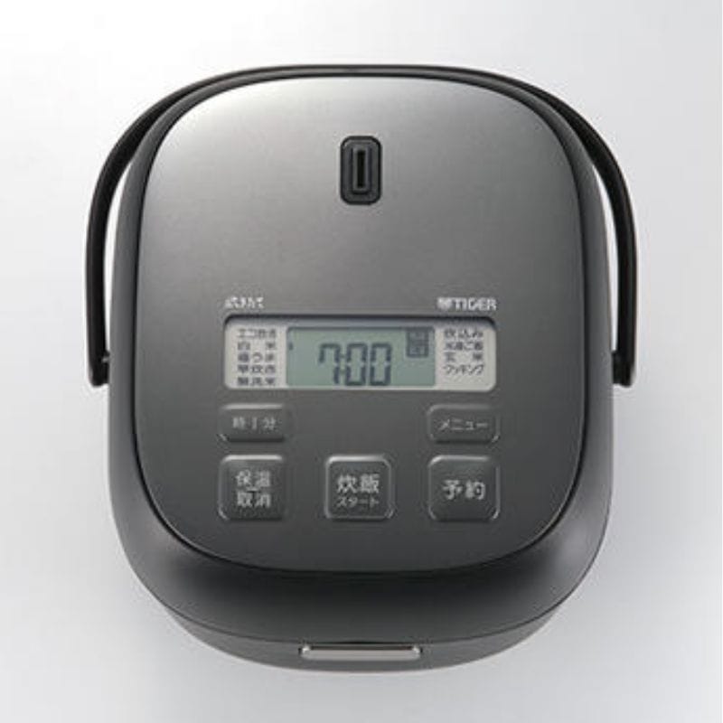 TIGER タイガー マイコンジャー炊飯器 炊きたて 3合 メタルブラック