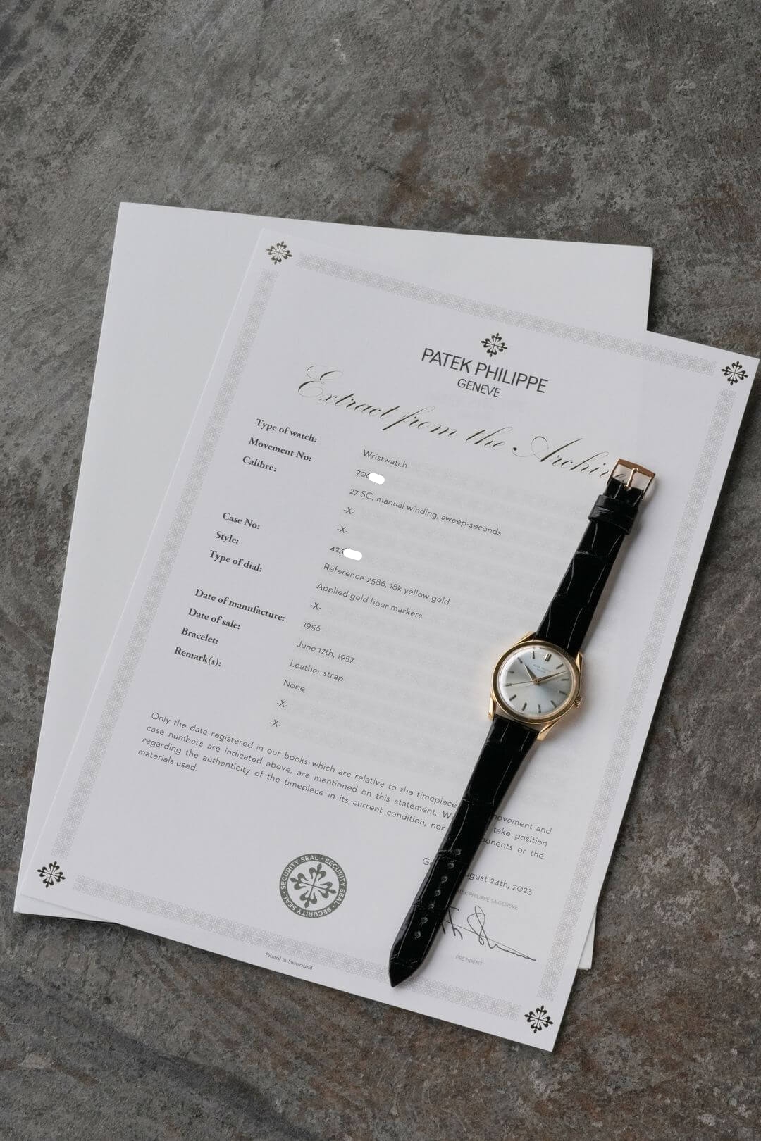 パテックフィリップ/カラトラバ/ボンベイケース/エナメル象嵌/バレット