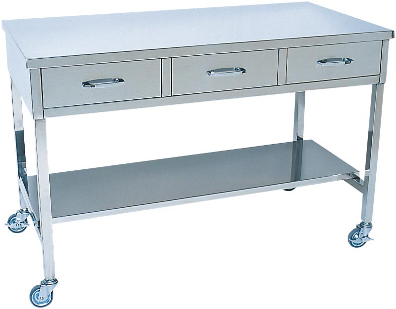 OM147-01・作業台 （引出付） - ステンレス容器のオオモリ | 特注も1個