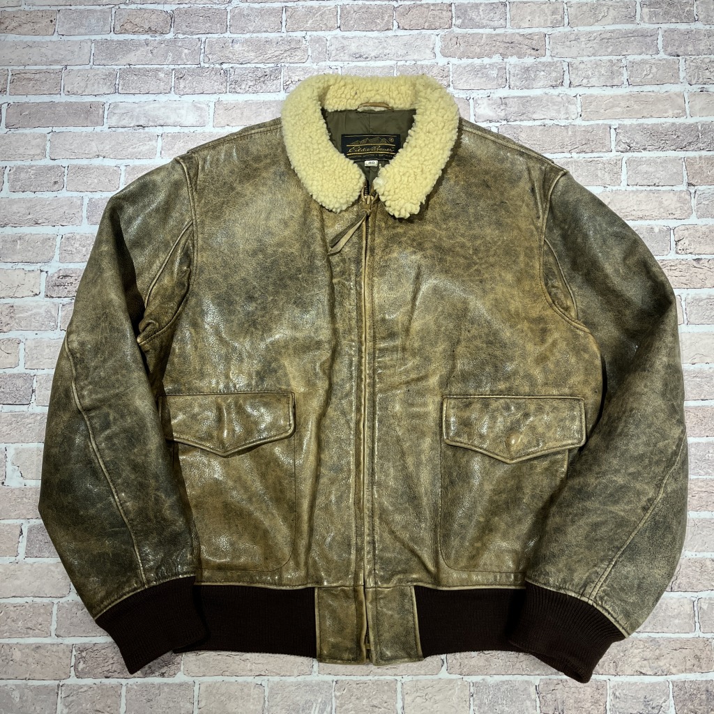 EDDIE BAUER LEATHER JACKET 80S 「G-1タイプ、サイズ 40」｜SAFARI