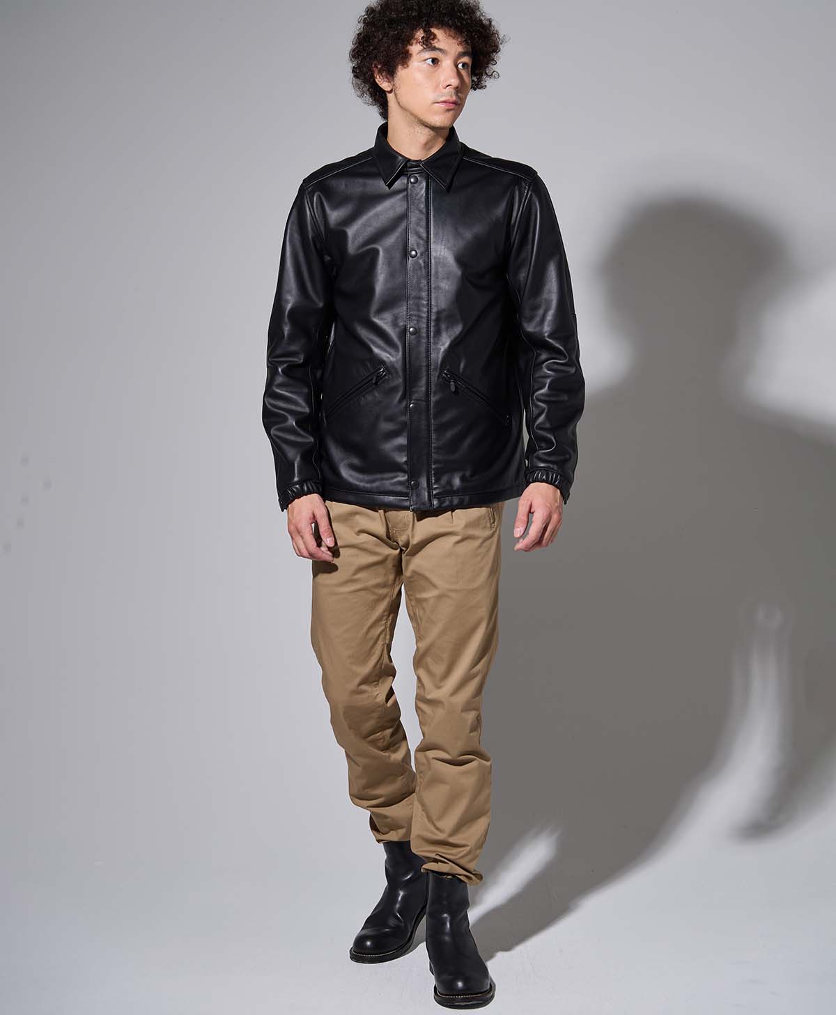 LEATHER COACH JACKET