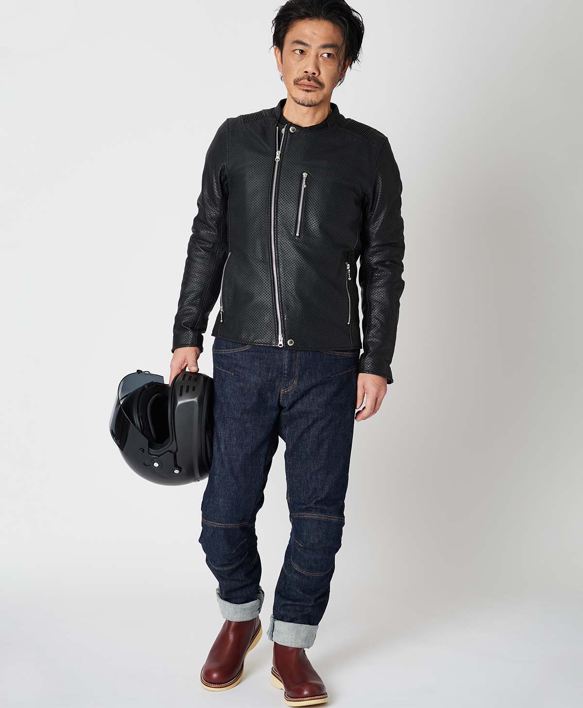 革ジャン パンチング レザージャケット｜カドヤ公式オンラインショップ