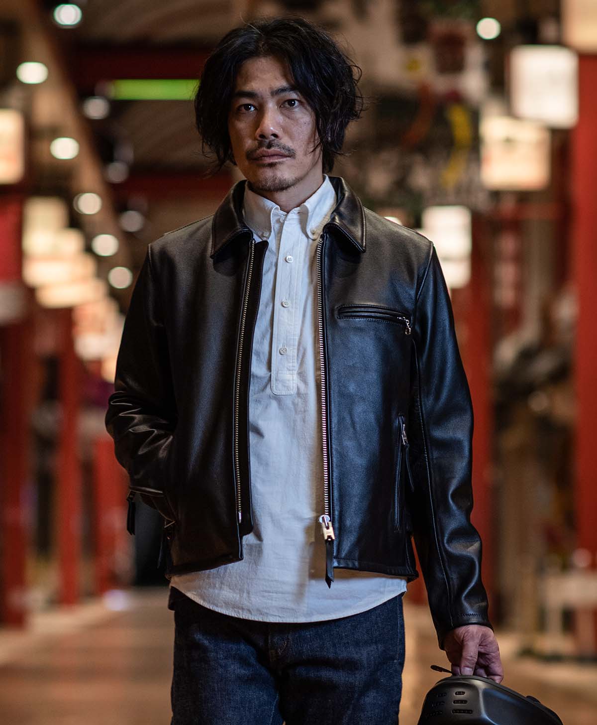 革ジャン 襟付きシングル レザージャケット｜カドヤ公式オンライン