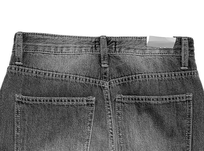 Anyone more (エニワンモア) - イットグレーウォッシュ加工デニム