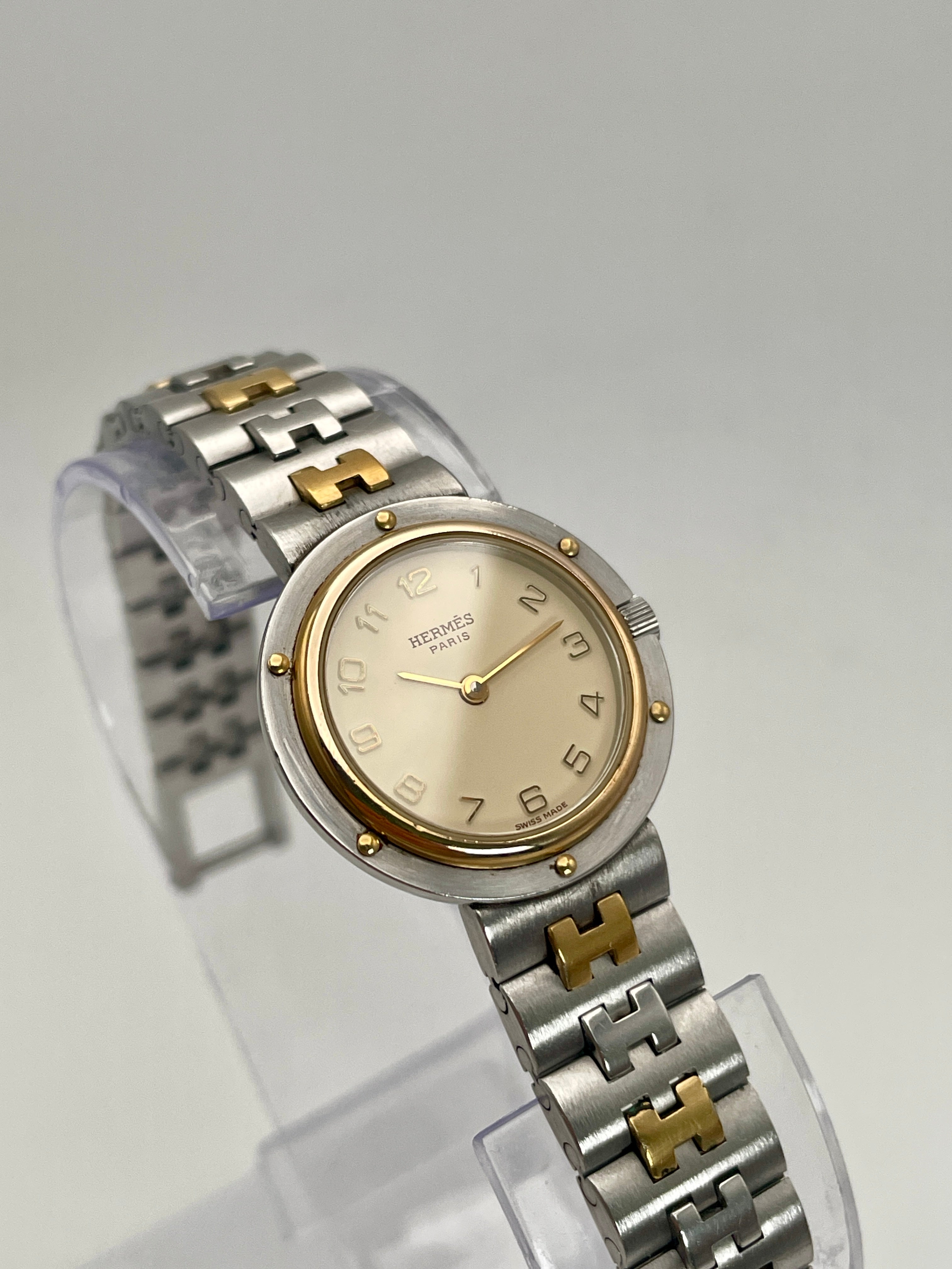 Hermès Clipper Olympia Vintage Ladies Watch in Stainless Steel and