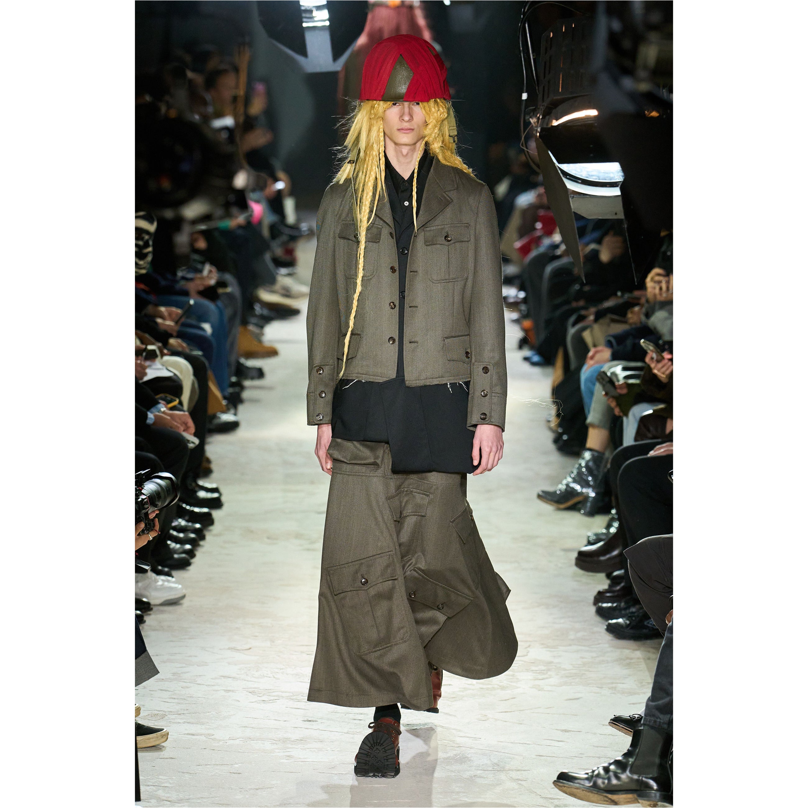 SKIRT WITH POCKET GREY - COMME des GARÇONS HOMME PLUS(コム デ