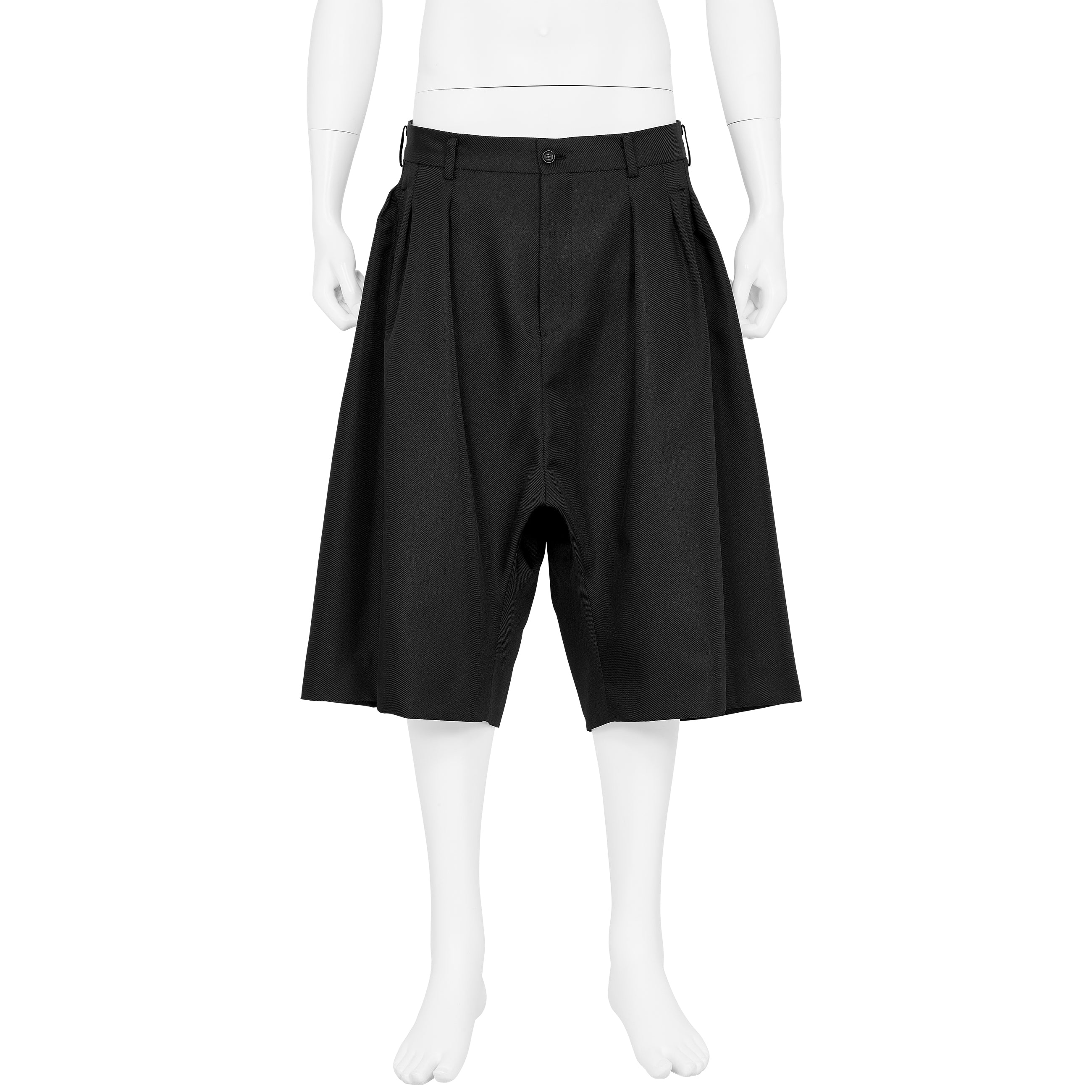 POLYESTER SHORTS BLACK - COMME des GARÇONS HOMME PLUS(コム デ