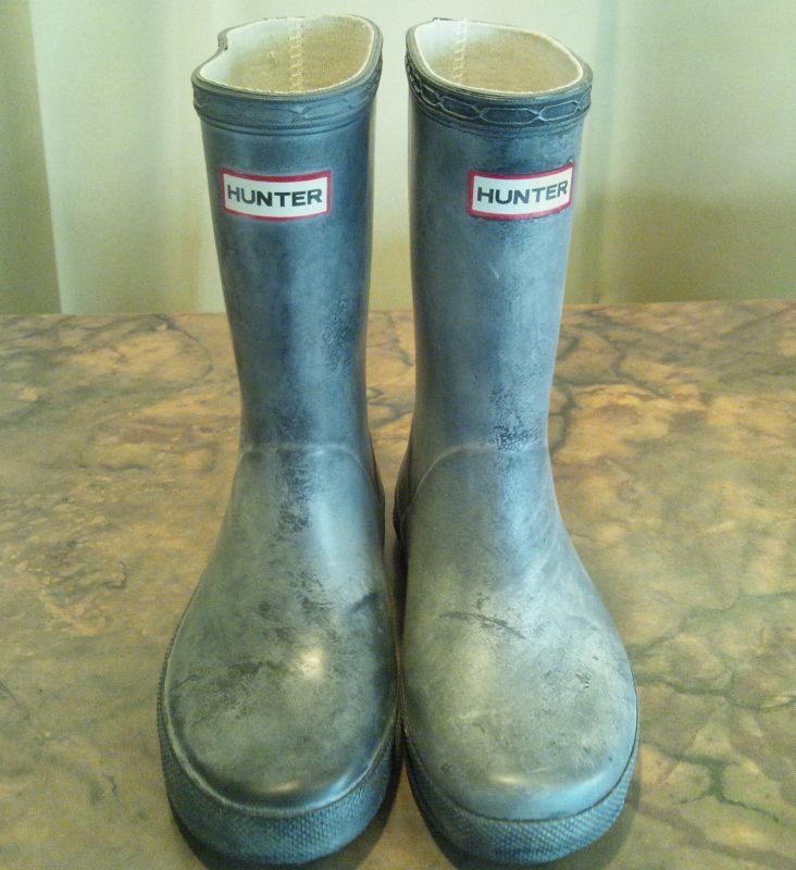 HUNTER(ハンター)レアカラーブルーグレーキッズファーストレインブーツ