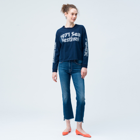 MOTHER(マザー)｜【LIL】THE INSIDER CROP STEP FRAY スキニーデニム