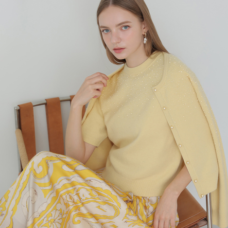 ANAYI(アナイ)｜ブライトローンティアード スカート/アイボリー の通販