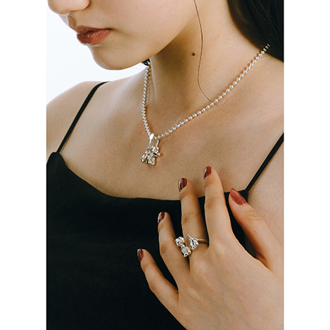 MAISON D'PULSE(メゾンドパルス)｜flower charm リング （silver/K24GP