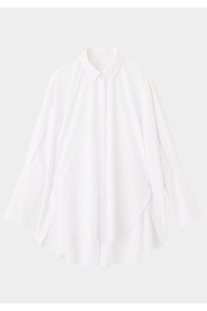 LE PHIL(ル フィル)｜オーバーサイズロングカフスシャツ/ホワイト の