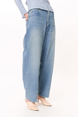 STUNNING LURE(スタニングルアー)｜rワイドレッグデニム/ブルー の