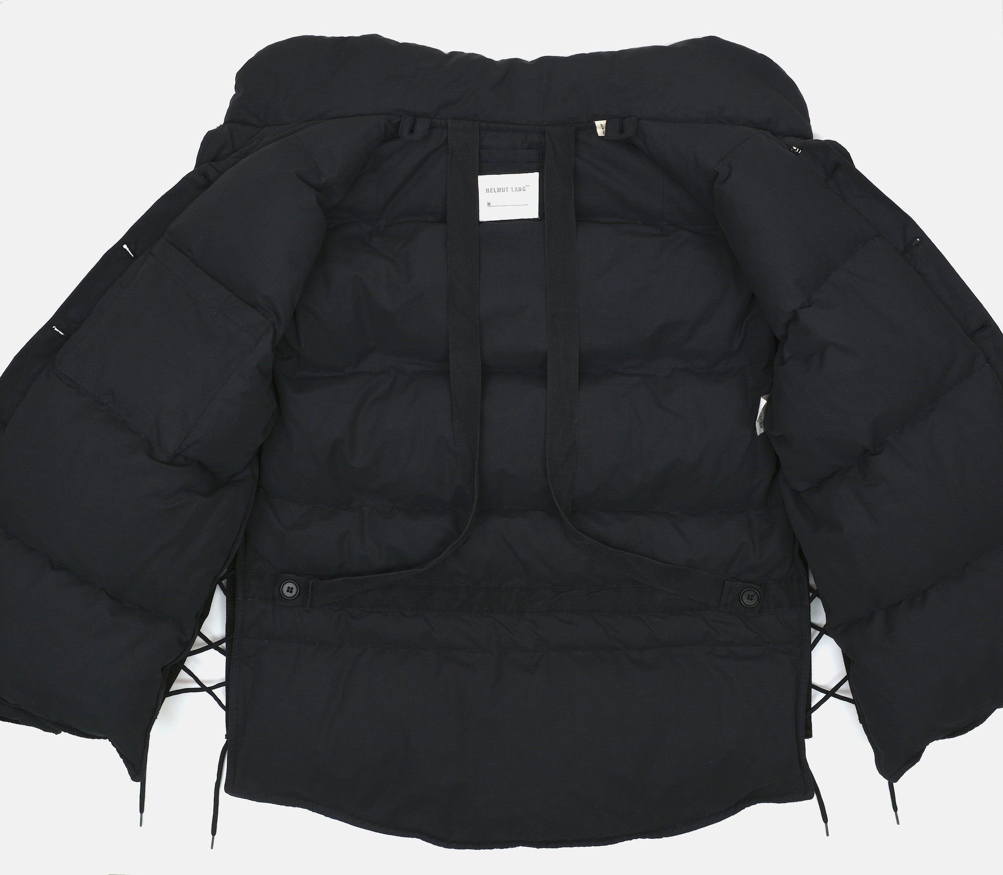 Helmut Lang 1999 Down-Filled Laced Flak Jacket with Bondage Straps