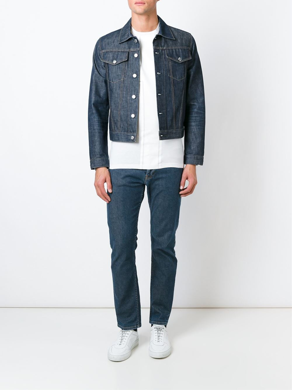 Helmut Lang 1999 Heavy Broken-In Raw Denim Classic 2 Pocket Jacket