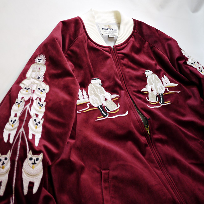 HOUSTON (ヒューストン） ベルベット（別珍）スカジャン ALASKA HAWK