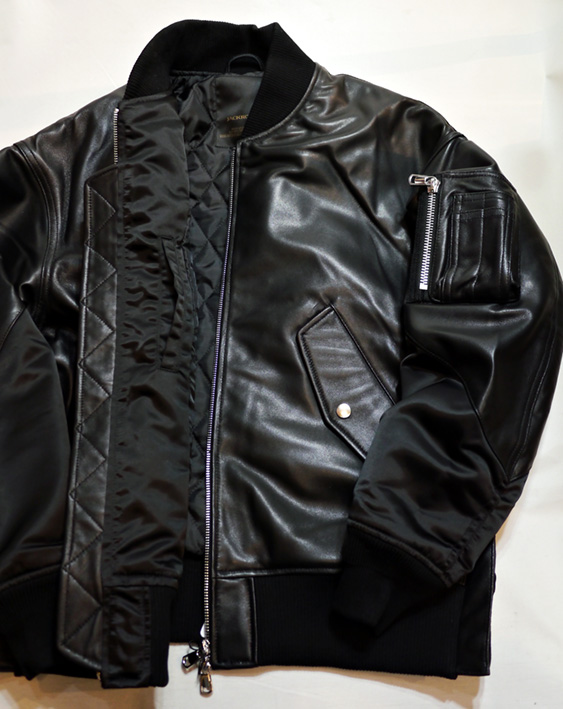 JACKROSE（ジャックローズ） ラムレザー切り替えMA-1ジャケット