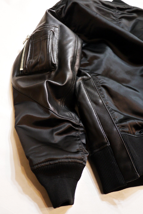 JACKROSE（ジャックローズ） ラムレザー切り替えMA-1ジャケット