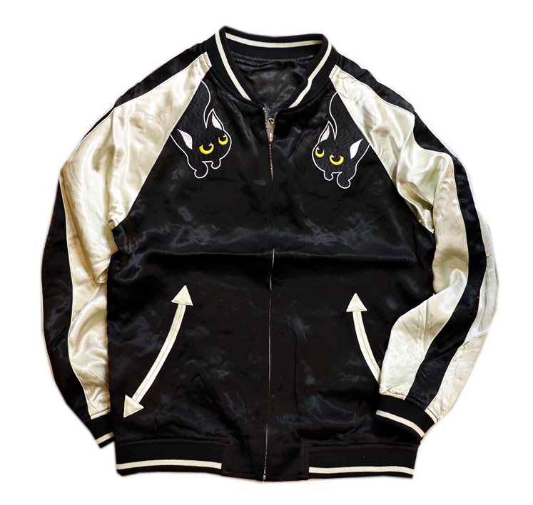 LIN スカジャン リバーシブル L 猫 LIN (リン） [ Lamy and Earl ] 猫