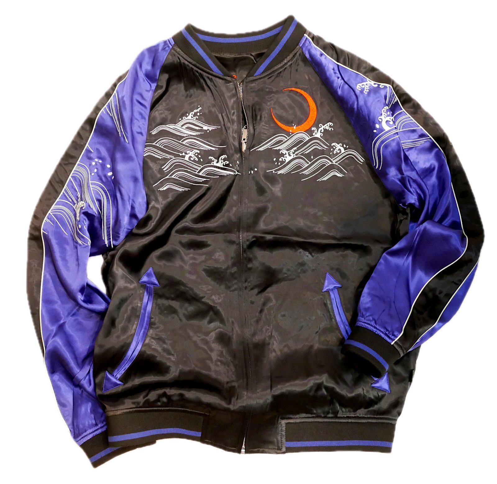 LIN (リン）浮世絵スカジャン [ 鯨 ] 総刺繍 リバーシブル AL-75625