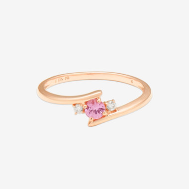 9月誕生石 K10 ピンクゴールド ピンクサファイア リング（指輪）（0152