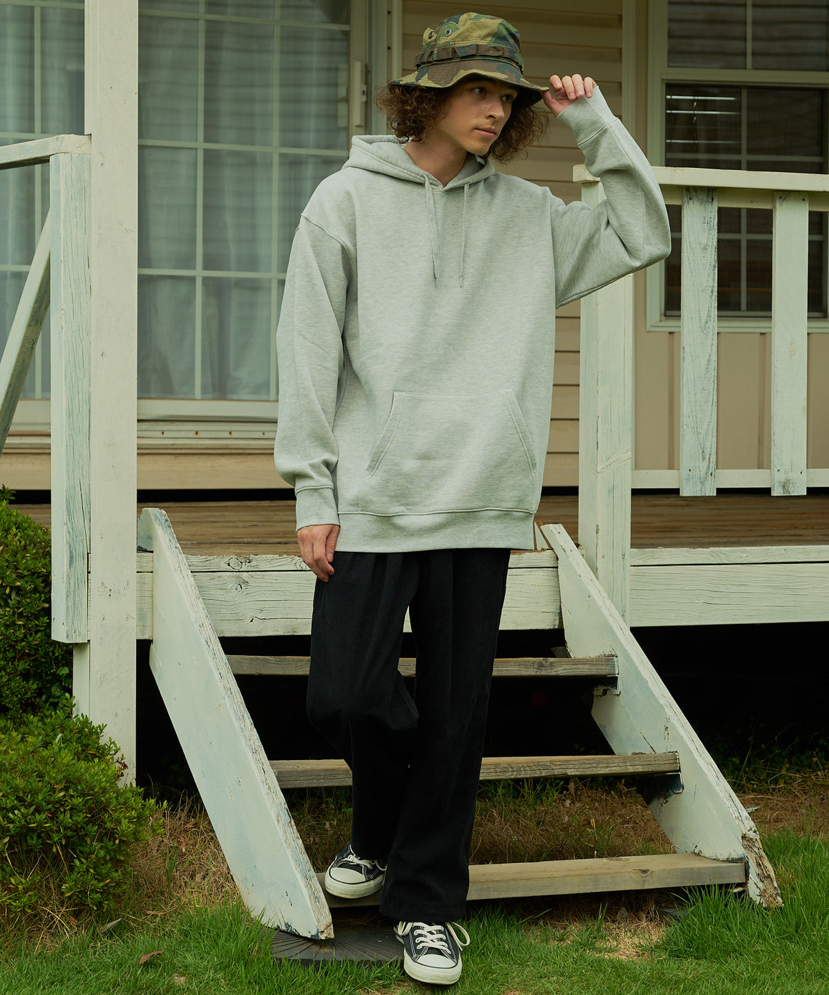 BELMONT/ベルモント エンボス加工 プルオーバー パーカー【RAGGED