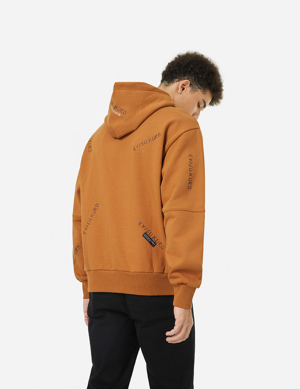 オールオーバー ロゴ刺繍 リラックス フィット パーカー – EVISU