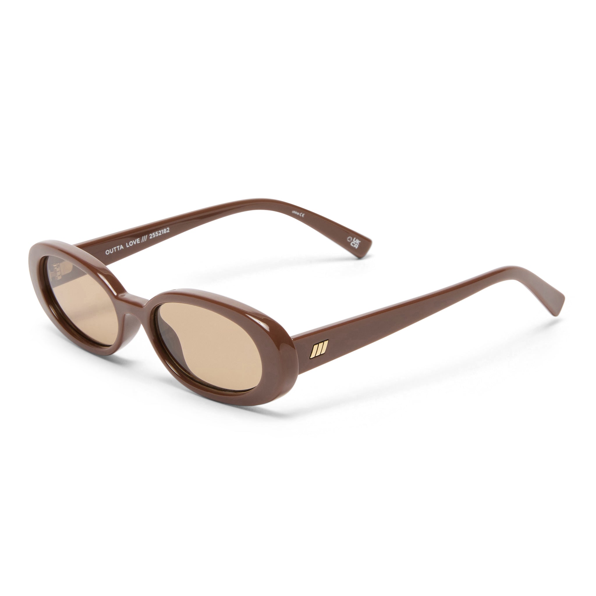 Le Specs Outta Love Cocoa Female Oval Sunglasses | Eyewear Index