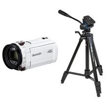 レンタル] パナソニック 4Kビデオカメラ HC-VX2MS ＆ 自立脚付き一脚