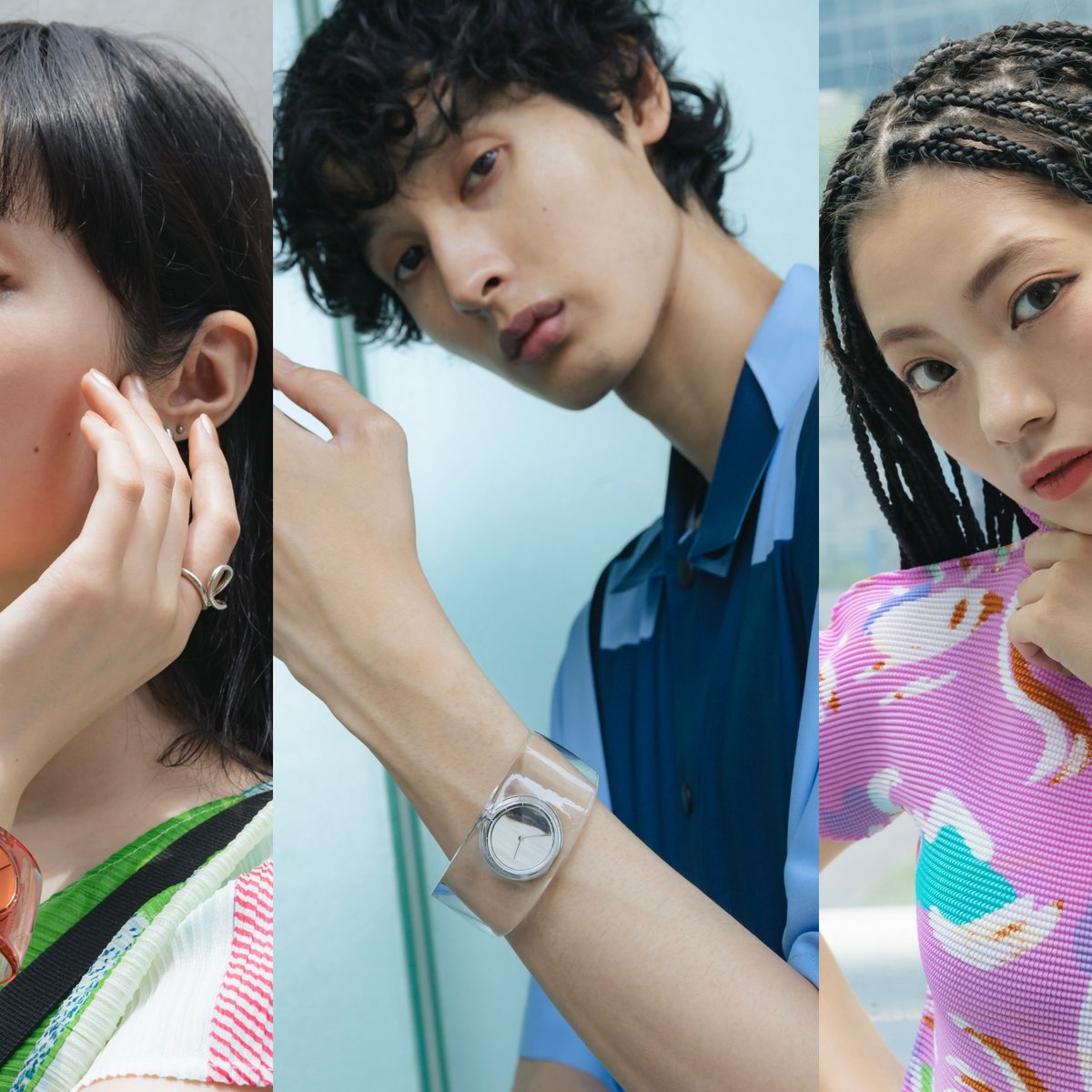 イッセイ ミヤケ ウオッチ「O」、透明な時計で作るサマースタイル