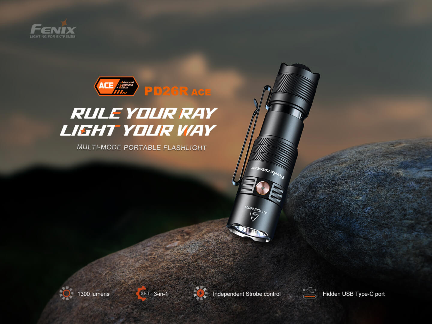 Fenix PD26R ACE Multi-Mode Compact Tactical Flashlight – Fenix Store