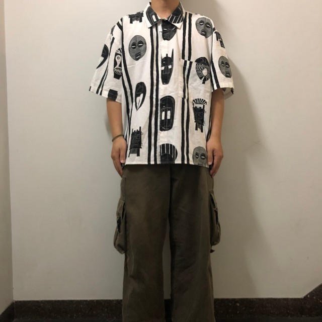 80年代 ジミーズ アメリカ製 仮面 お面 オープンカラー 開襟