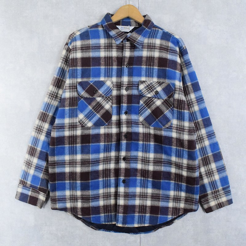 70年代 70s 80年代 80s ファイブブラザー アメリカ製 青 ブルー 長袖