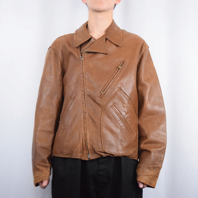 40s 40年代 ウィンドワード 革ジャン コの字 VTALON レザージャケット