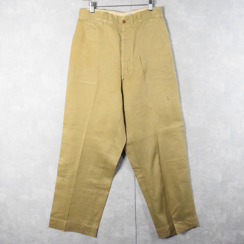 50年代 50s ベージュ アメリカ軍 米軍 ミリタリー パンツ │ヴィテージ