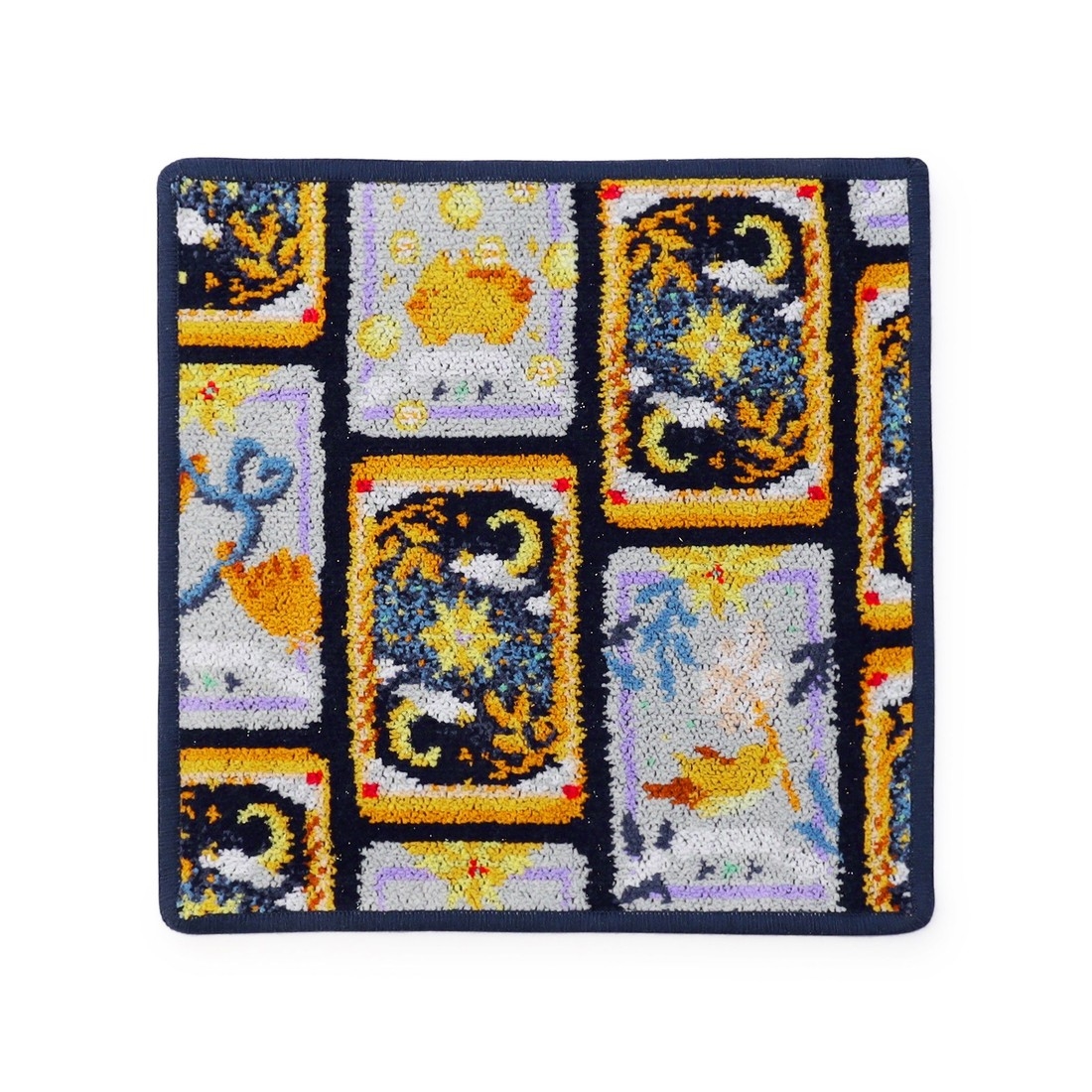 フォーチュンカード ハンカチ（WEB限定）(ネイビー×ネイビー): FEILER