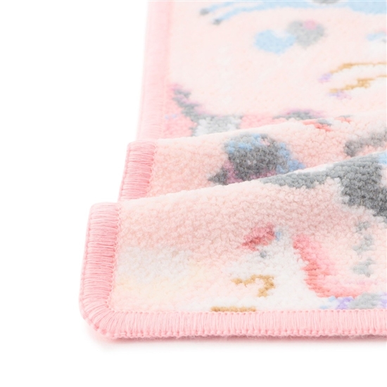 ラブラリーモクバ ハンカチ(ペールピンク×ペールピンク): LOVERARY BY