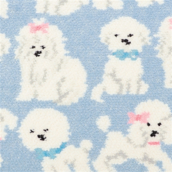 モフモフワンチャン ハンカチ（WEB限定）(ペールブルー×ペールピンク