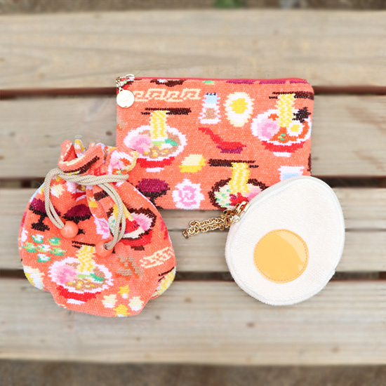 ラーメンイッチョウ！ 巾着 L/RIC-223069(アプリコット): LOVERARY BY