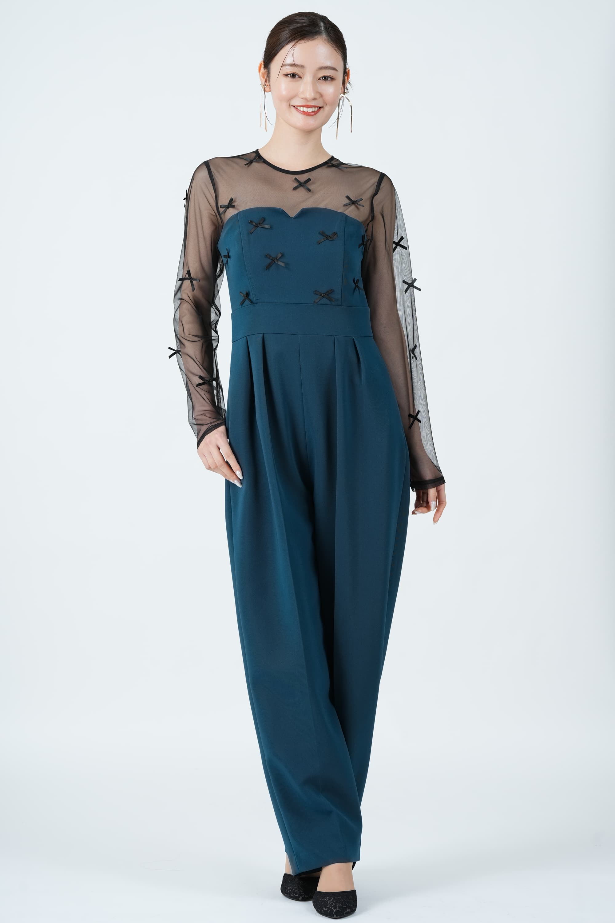 LAGUNAMOON レディリボンブルーグリーンパンツドレス (M) をレンタル